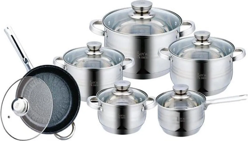 12 Teilig Edelstahl Kochgeschirr Induktion Kochtopf Topfset Mit Deckel Topf 1 12 Teilig Edelstahl Kochgeschirr Induktion Kochtopf Topfset Mit Deckel Topf