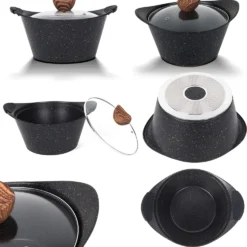 Fiora Topfset 19 Teilig Antihaftbeschichtung Aluguss Induktion Für Alle Herdarten Spülmaschinengeeignet Kochtöpfe Mit Pfannen -Brutzellust Verkaufsgeschäft eace29ef6f8f92199c98947ba863ee4a