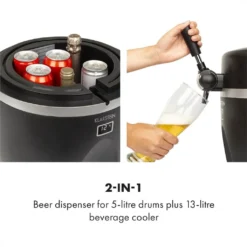Tap2Go Mobile 2-in1 Bierzapfanlage Mit Getränkekühler 5l/13l Schwarz -Brutzellust Verkaufsgeschäft f0326accfa91d86fe9fc89ce35d54ebf