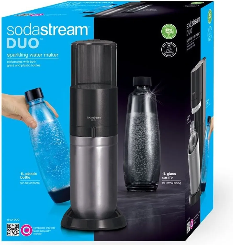 SodaStream DuoTitan Trinkwassersprudler, Inkl. 1x 1 Liter Glasflasche, 1x 1 Liter PET, 1 X Quick Connect Zylinder 18 SodaStream DuoTitan Trinkwassersprudler, Inkl. 1x 1 Liter Glasflasche, 1x 1 Liter PET, 1 X Quick Connect Zylinder – Bild 18