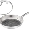 Tefal Bratpfanne ETERNAL MESH Edelstahl Kratzfest °28cm E49706 + Jamie Oliver Gravur Glasdeckel
