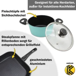 Karl Krüger 17/M Aluguss Koch-Topfset Topf 17tlg. Küchenhelfer Mint -Brutzellust Verkaufsgeschäft f2f337a4b4dad4e9cf27bb135047b657