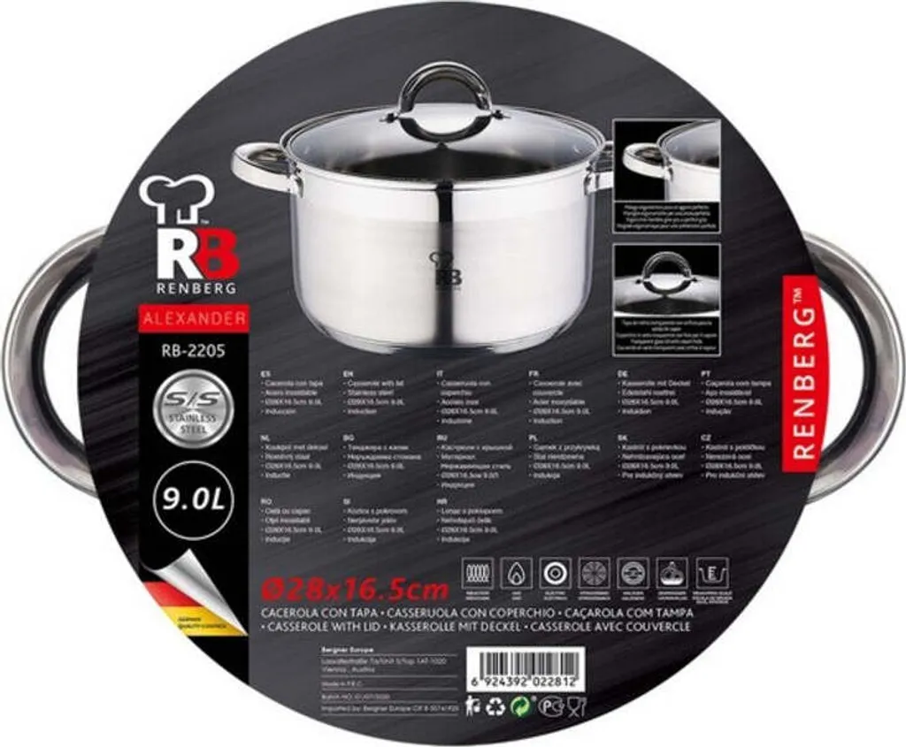 Bergner Kasserolle Mit Deckel 28 Cm 4 Bergner Kasserolle Mit Deckel 28 Cm – Bild 4