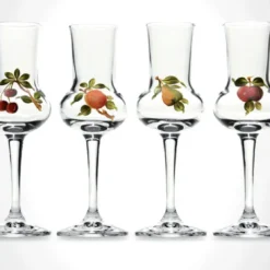 Kisslinger Grappa Riserva Kristall Obst Handbemalt 6er Set