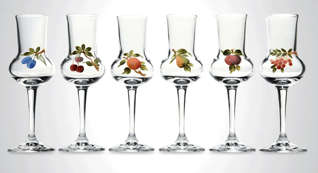 Kisslinger Grappa Riserva Kristall Obst Handbemalt 6er Set 1 Kisslinger Grappa Riserva Kristall Obst Handbemalt 6er Set