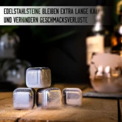 Whisiskey - Whisky Karaffe - Geschenke Für Männer - Komplette Whiskey Set - Globus - 900ML – Inkl. 4 Whisky Steine, 4 Whisky Gläser & Ausgießer - Whisky Dekanter – Whiskygläser - Natursteine -Brutzellust Verkaufsgeschäft f81a801a1434fa5cc864c5d606b740ad