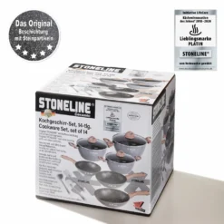 STONELINE® Back To Nature Kochgeschirr-Set, 14-tlg., Keramik-Beschichtung, Mit Glasdeckeln -Brutzellust Verkaufsgeschäft f96a4928ba5e99d93b70539439a4f98e