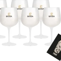 Batida De Coco 6er Set Glas Mangaroca - Weiß Bachelor Weinglas Ballonglas 6 Stück