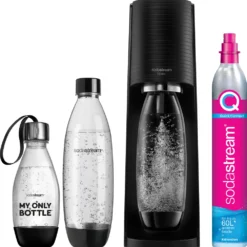 SodaStream TERRA Vorteilspack, Schwarz Mit 3 Flaschen