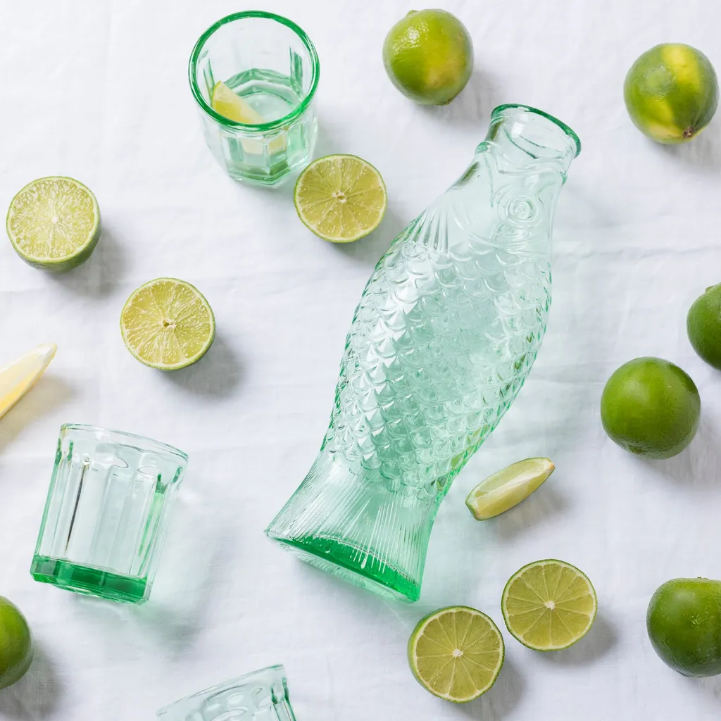 SERAX Karaffen Serax | Glasflasche Fish & Fish | Grün 29 Cm 7 SERAX Karaffen Serax | Glasflasche Fish & Fish | Grün 29 Cm – Bild 7